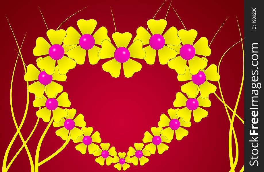 Flower-heart Background