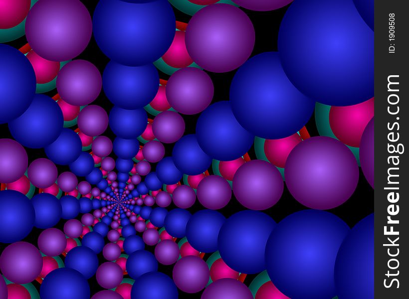 Abstract fractal image resembling a display of party balloons