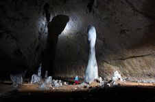 In A Cave. Royalty Free Stock Photos