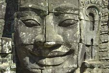 Stone Head On Towers Of Bayon Temple Stock Image Stone Head On Towers Of Bayon Temple Stock Image