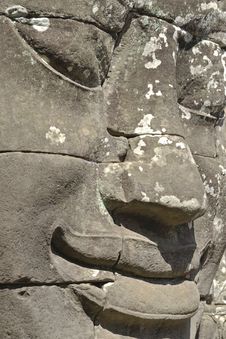 Stone Head On Towers Of Bayon Temple Stock Images Stone Head On Towers Of Bayon Temple Stock Images