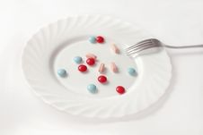 Pills In A Plate Stock Photos Pills In A Plate Stock Photos