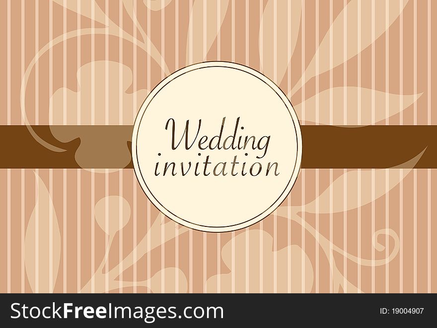 Retro greeting card template design, flower pattern, vintage style, fashion invitation