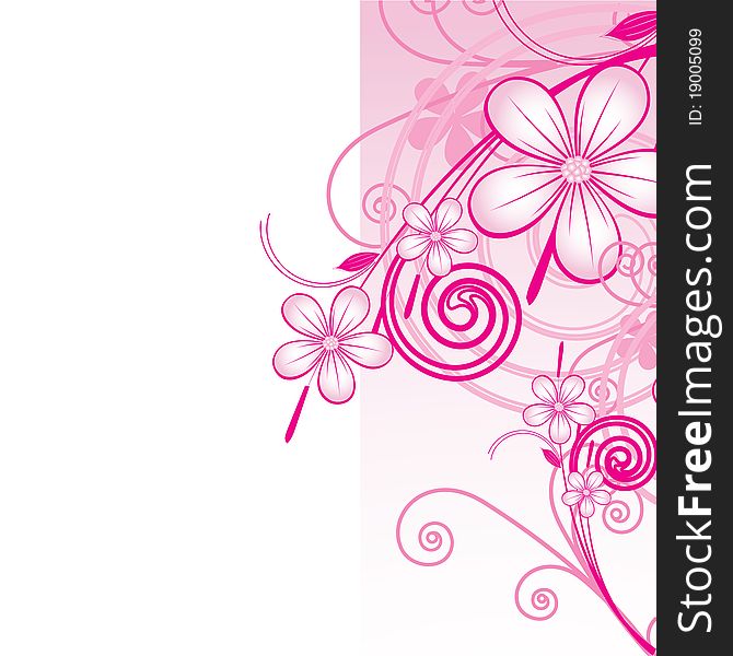 Abstract flowers background for your text