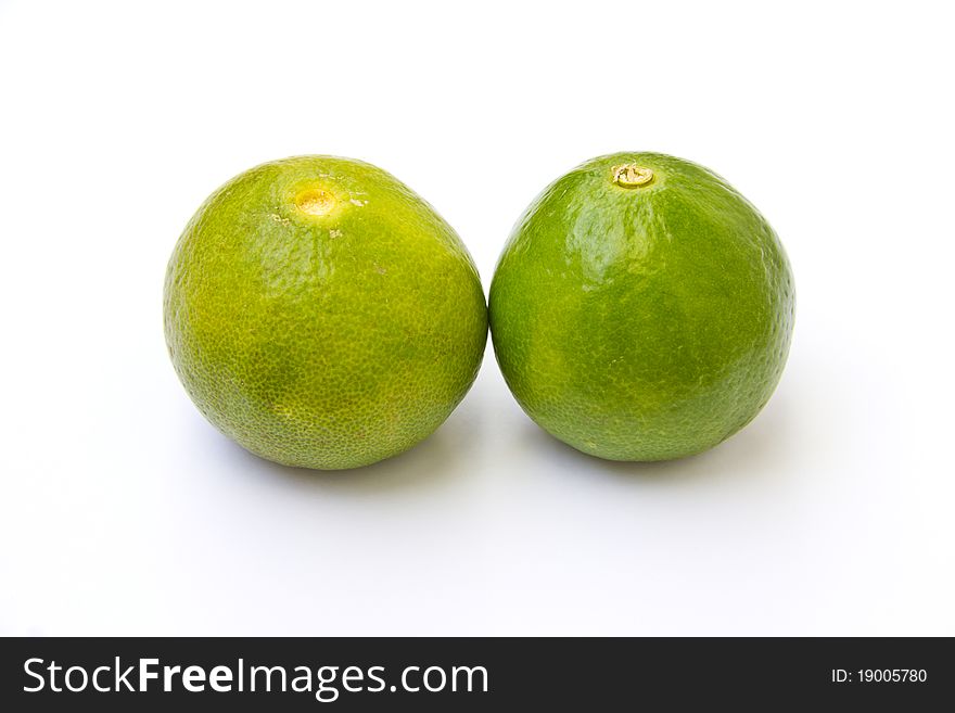Limes isolated on white background. Limes isolated on white background.