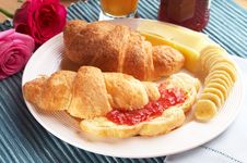 Croissant With Cheese Stock Images Croissant With Cheese Stock Images