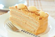 Caramel Medovik Cake Stock Photos Caramel Medovik Cake Stock Photos