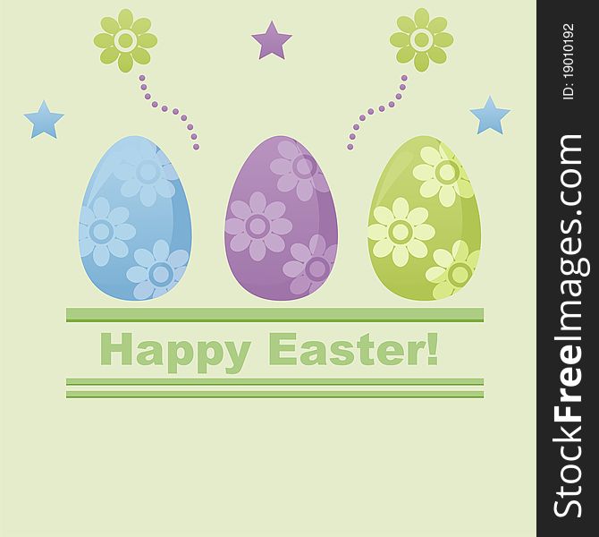 Cute colorful easter background with eggs. Cute colorful easter background with eggs