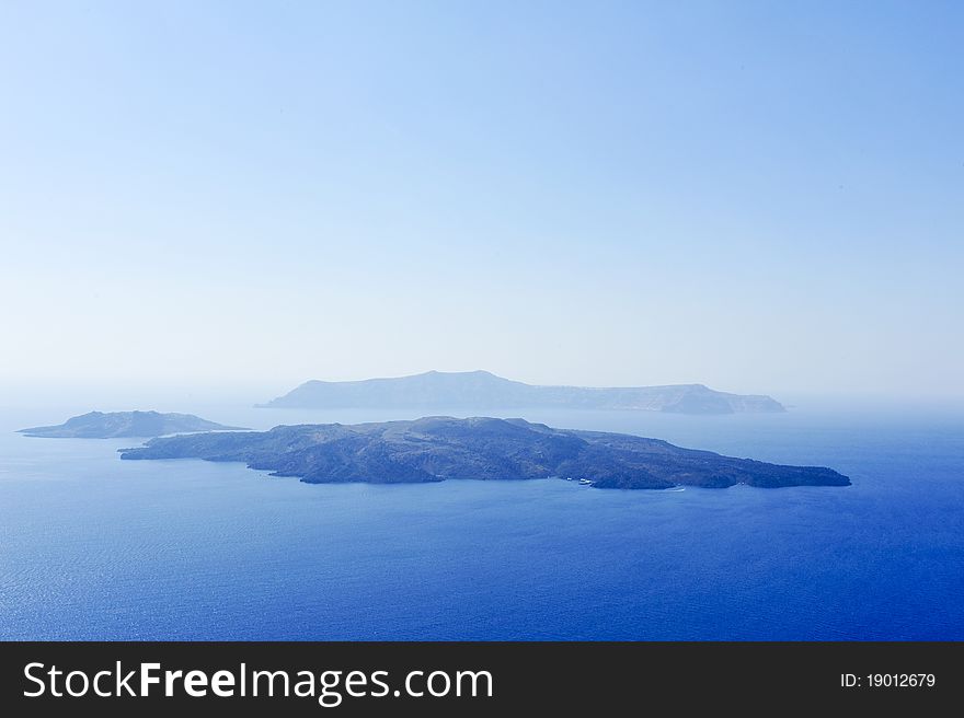 Gorgeous view of romantic Santorini's coast. Greece.