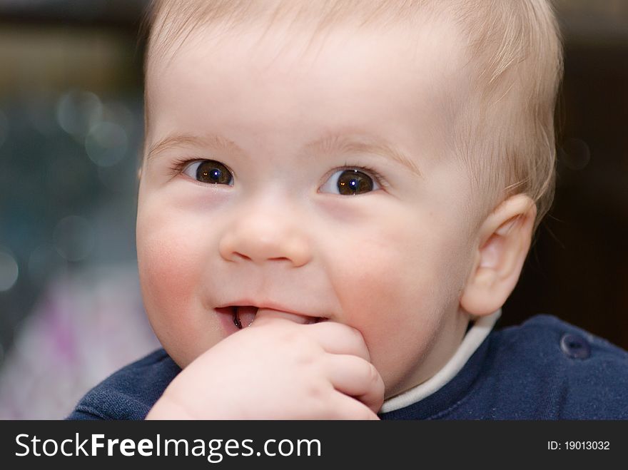 Beautiful little boy. Close-up image.