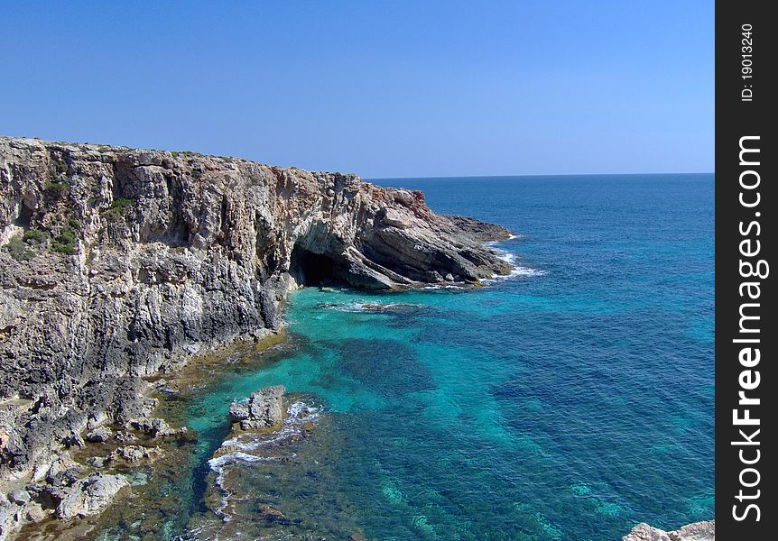 Clear blue waters in the south of Malta. Clear blue waters in the south of Malta