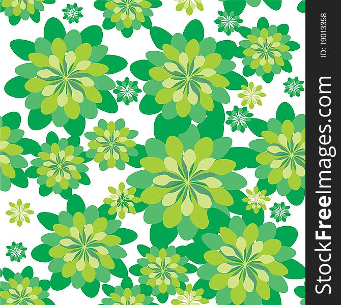 Seamless floral pattern of fresh spring greens. Seamless floral pattern of fresh spring greens