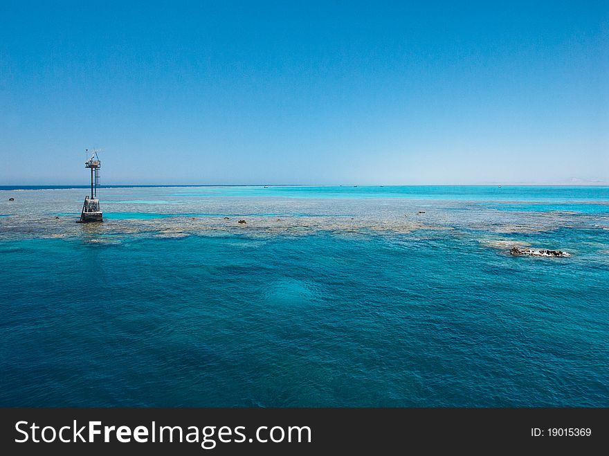 Paradisical waterscape showcasing crystal waters, Red Sea, Egypt