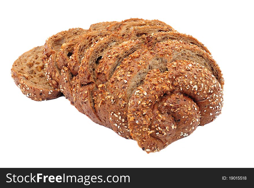 Sliced bread isolated on a white background