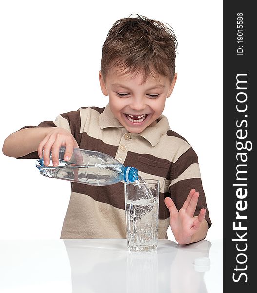 Boy With A Bottle Of Water