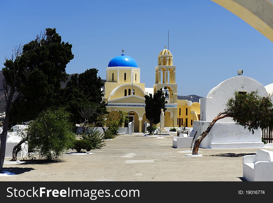 Church Bells On Santorini Island