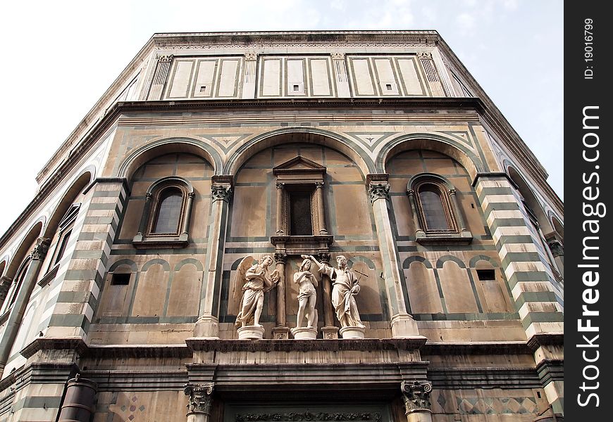 The Facade of Cathedral Santa Maria del Fiore in Florence, Italy (Horizontal)