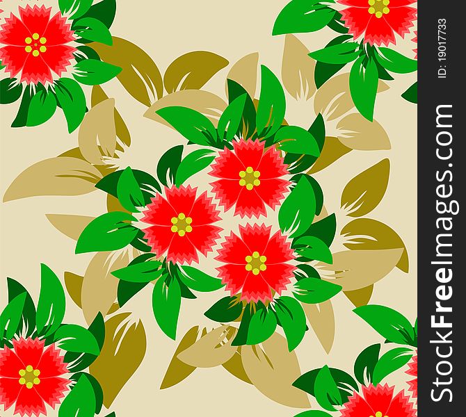 Seamless Floral Pattern. Vector illustration.