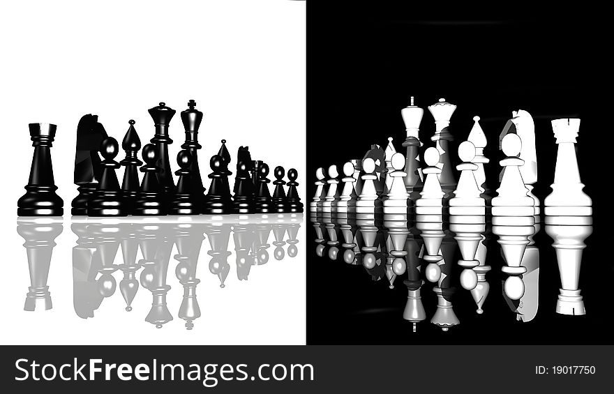 The white and the black chess