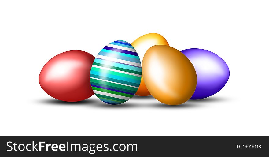 Lots Of Colorful Easter Eggs