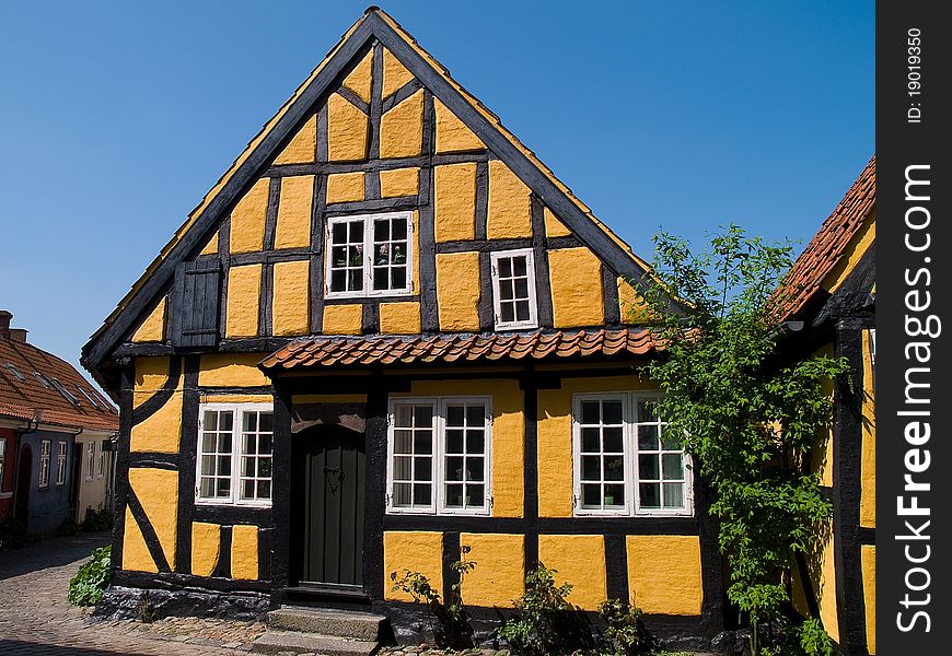 Traditional old classic style Danish house Faaborg Denmark. Traditional old classic style Danish house Faaborg Denmark