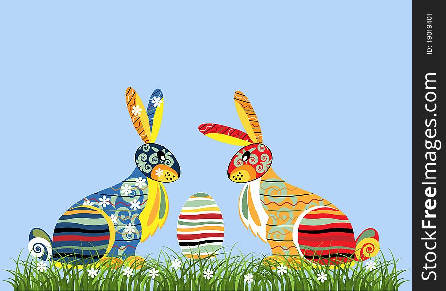 Decorative Easter rabbits