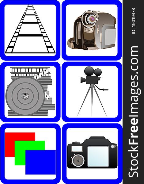 Items relating to film and photo industry