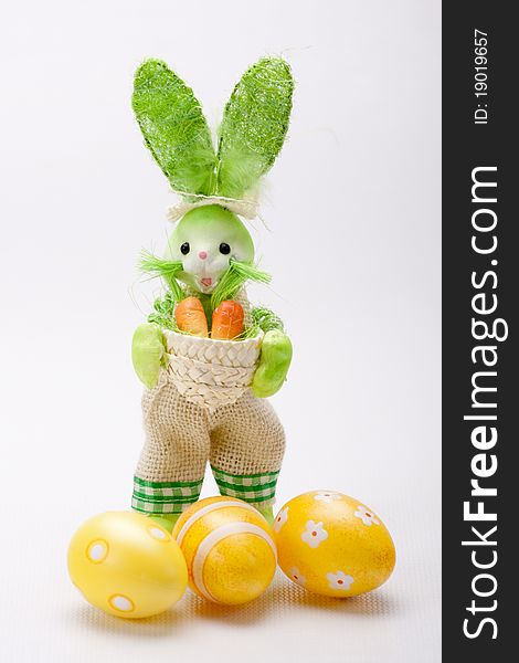 Green Bunny With Eggs