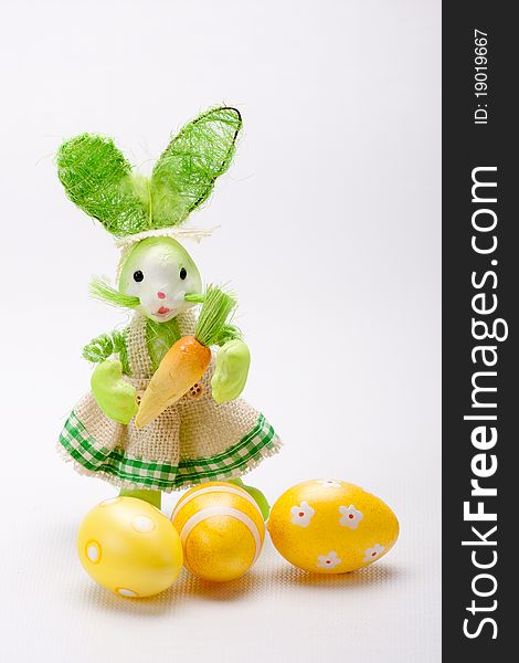 Green Lady Bunny With Eggs
