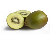 Golden Kiwi Fruit On White Royalty Free Stock Photography Golden Kiwi Fruit On White Royalty Free Stock Photography