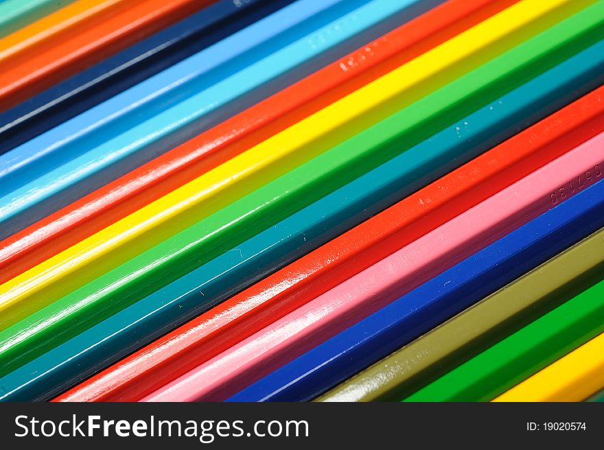 Many Colorful School Pencils Isolated