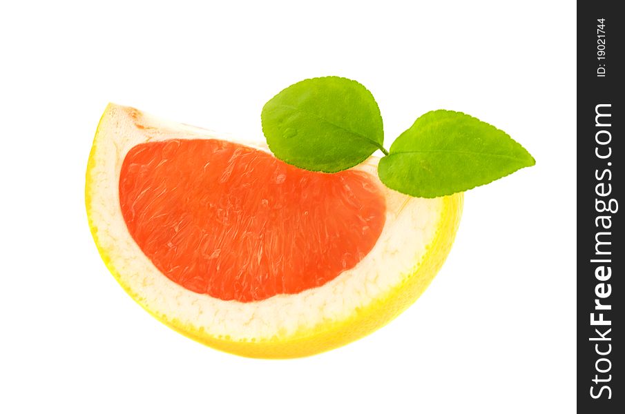 Grapefruit on a white background