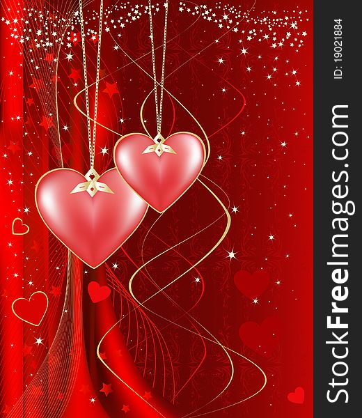 Decoration design heart holiday red illustration loveornament romance heart. Decoration design heart holiday red illustration loveornament romance heart