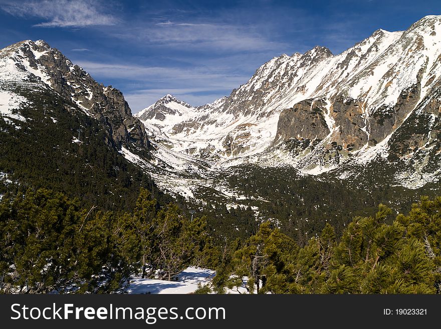 Winter Season in winter Mountain valley. Winter Season in winter Mountain valley