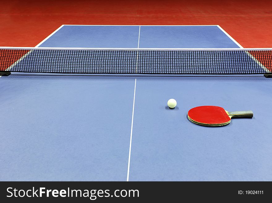 Equipment for table tennis - racket, ball, table