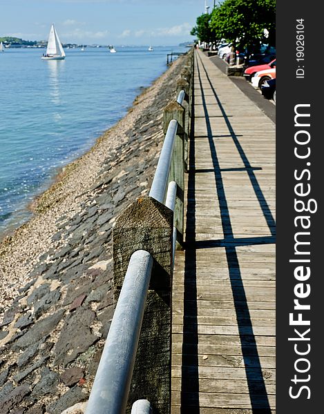 Shoreline walk Westhaven Marina Auckland New Zealand