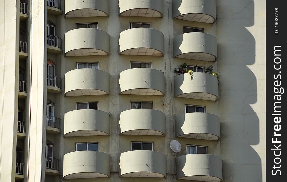 Balconies of a residental building