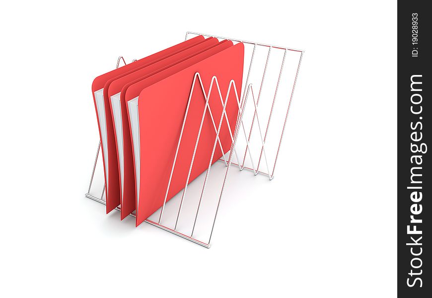 Office 3d folder on a white background. Office 3d folder on a white background