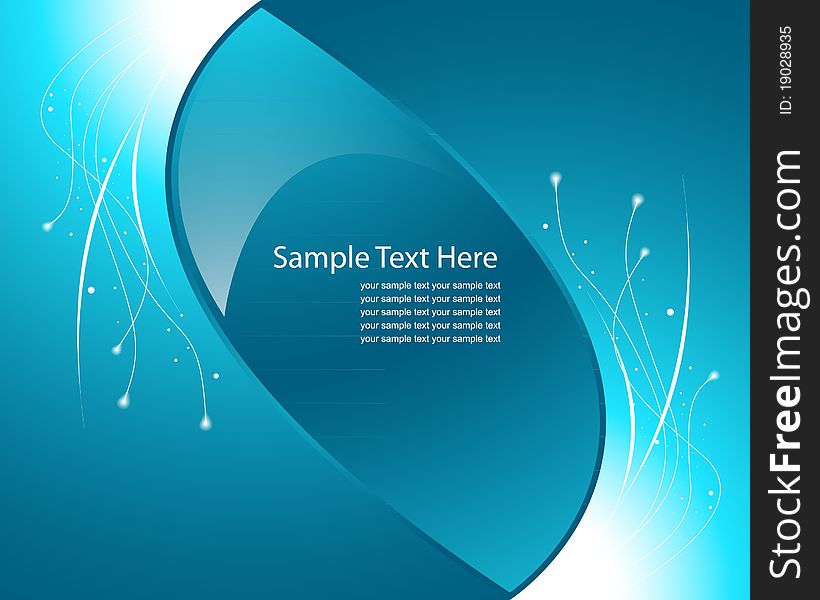 Blue light wave vector background for your design