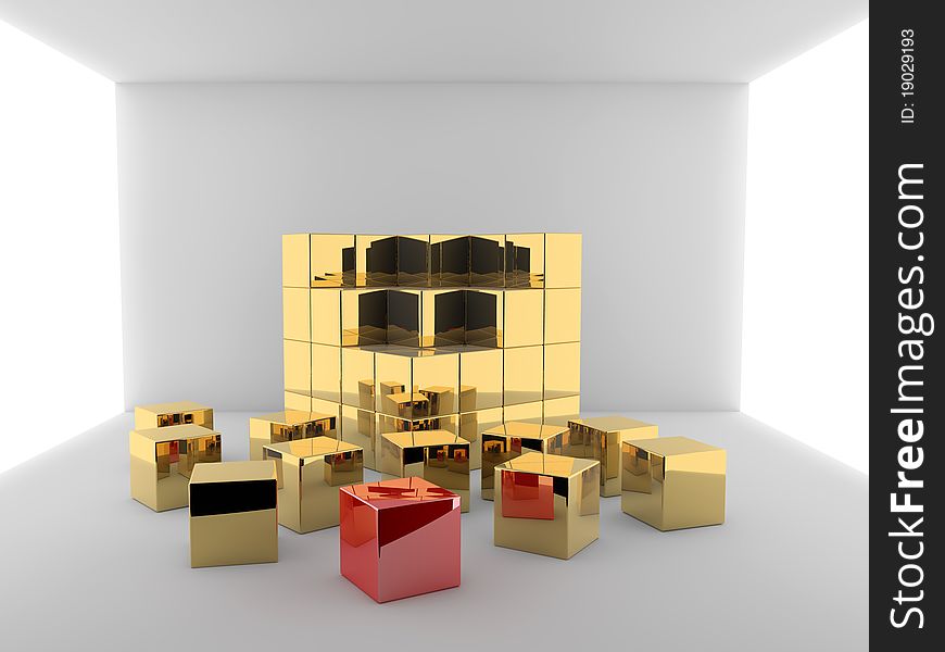 Cubes in a room