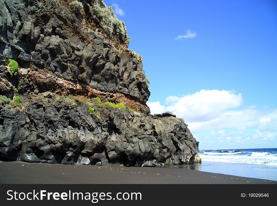 Lava stones on Canary islands La Palma