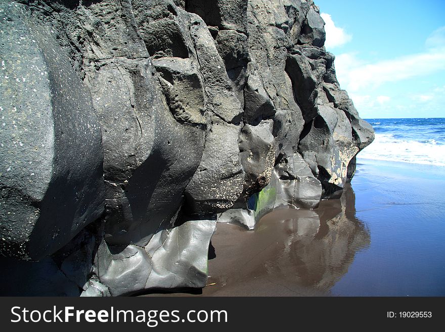 Lava stones on Canary islands La Palma