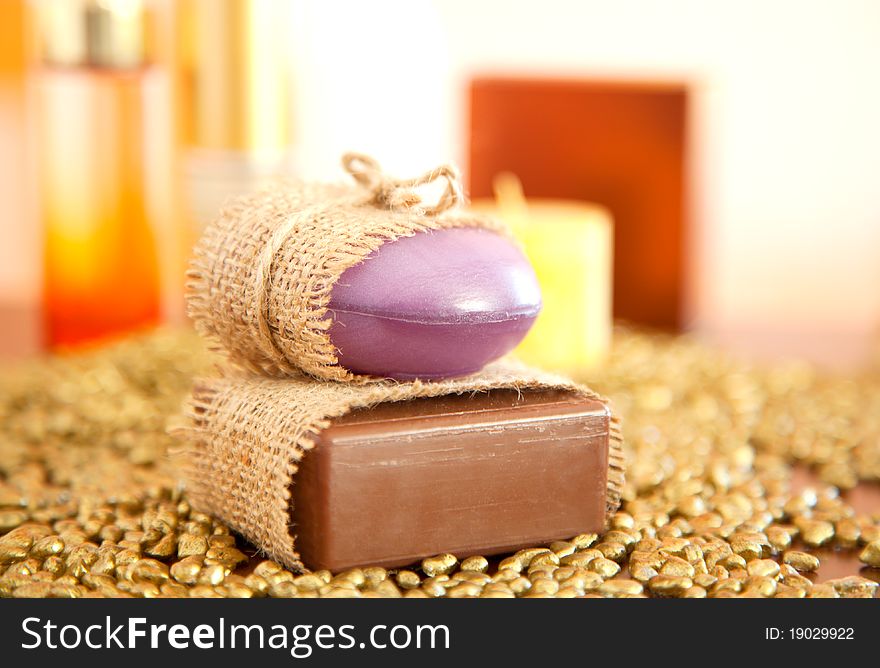 Macro shot of handmade Soap