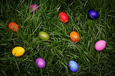 Colorful Easter Eggs Hidden In The Grass Stock Image Colorful Easter Eggs Hidden In The Grass Stock Image