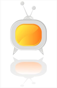 Television Isolated On White Royalty Free Stock Photography