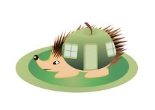 The Hedgehog With Apple Stock Photos The Hedgehog With Apple Stock Photos