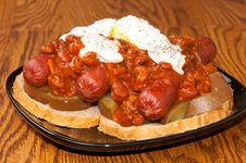 Messy Chili Dogs Stock Image Messy Chili Dogs Stock Image