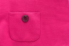 Pocket On Pink Textile Royalty Free Stock Image Pocket On Pink Textile Royalty Free Stock Image