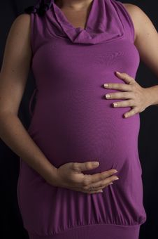 7 month pregnant bride