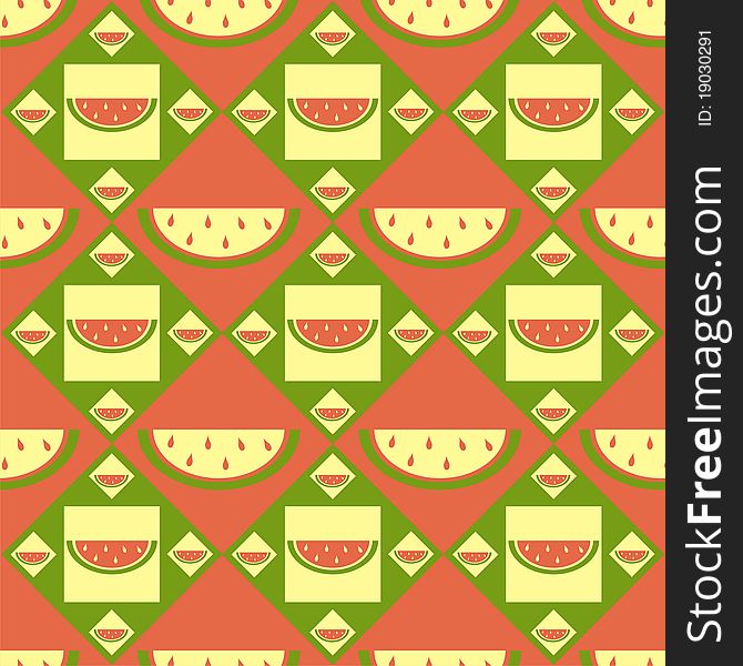 Cute colorful pattern with melons. Cute colorful pattern with melons